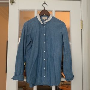 Sézane button up chambray shirt